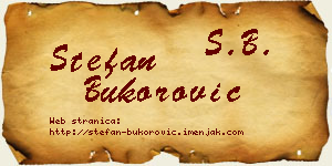 Stefan Bukorović vizit kartica